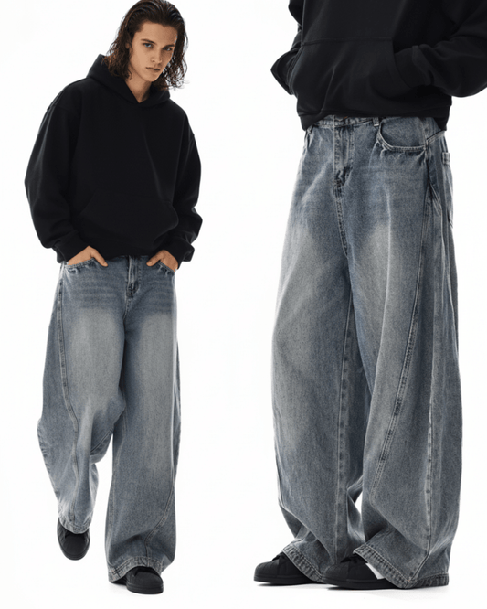 Oversize Sokak Stili Bol Kot Pantolon