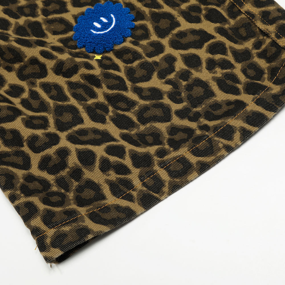 Leopar Desenli Düz Paça Essential Pantolon
