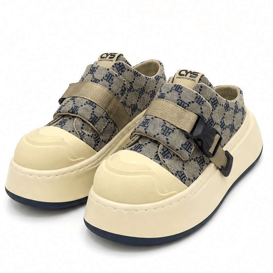 Buckle 7 cm Platform Mule Sneaker