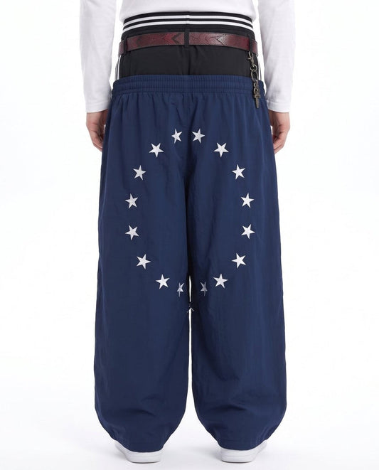 Yıldız Desenli Bol Paça Jogger