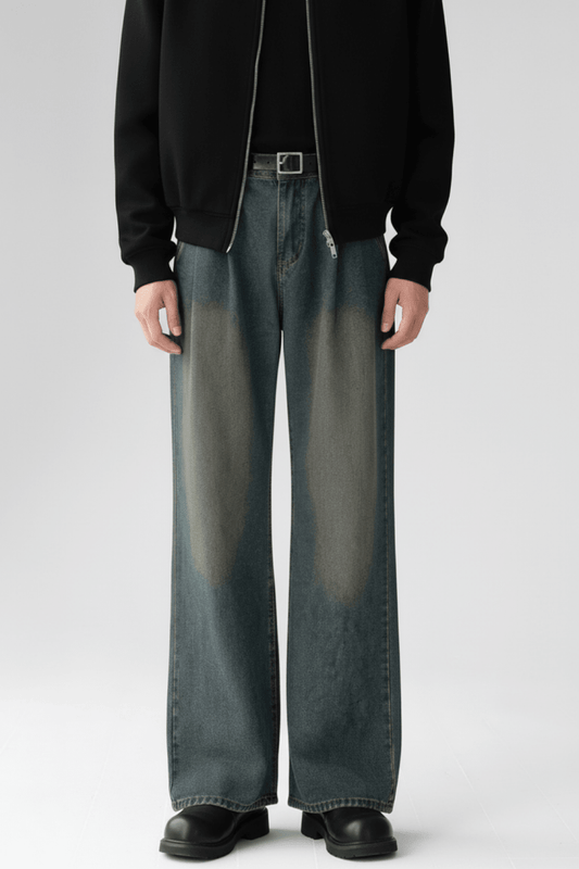 Bol Kesim Vintage Yıkamalı Kot Pantolon