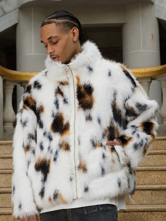 Two-Tone Soft Faux Fur Jacket