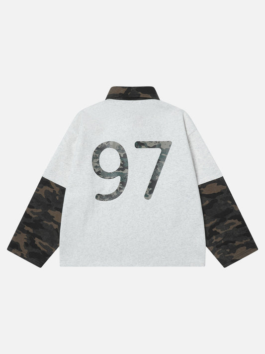Oversize Polo Yaka Baskılı Tişört
