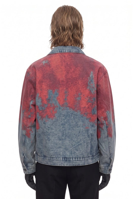 Degrade Efektli Denim Ceket