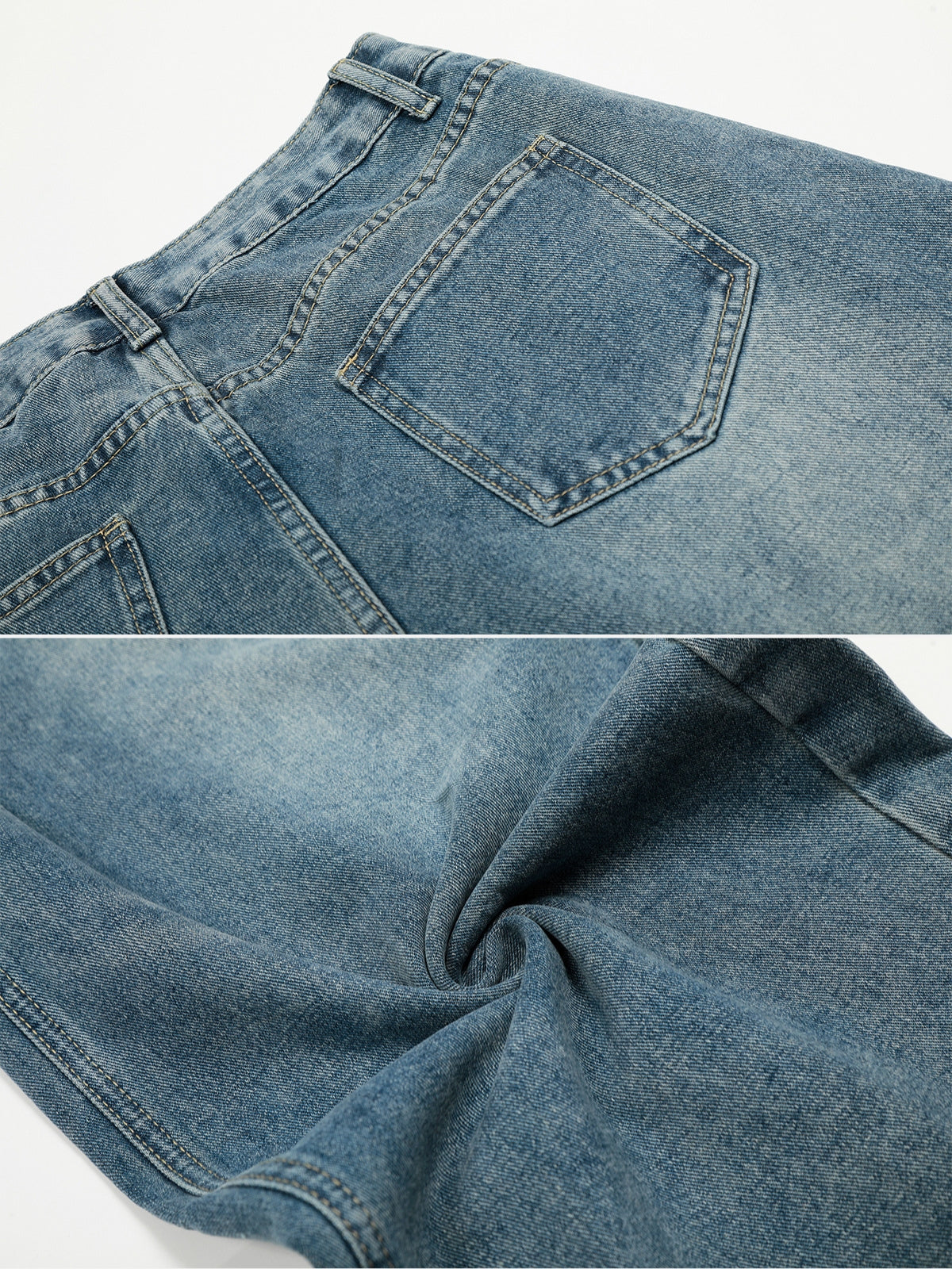 Grafik Baskılı Yüksek Kaliteli Baggy Jean