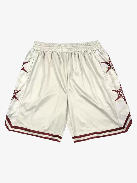Geometric Star Panel Athletic Shorts