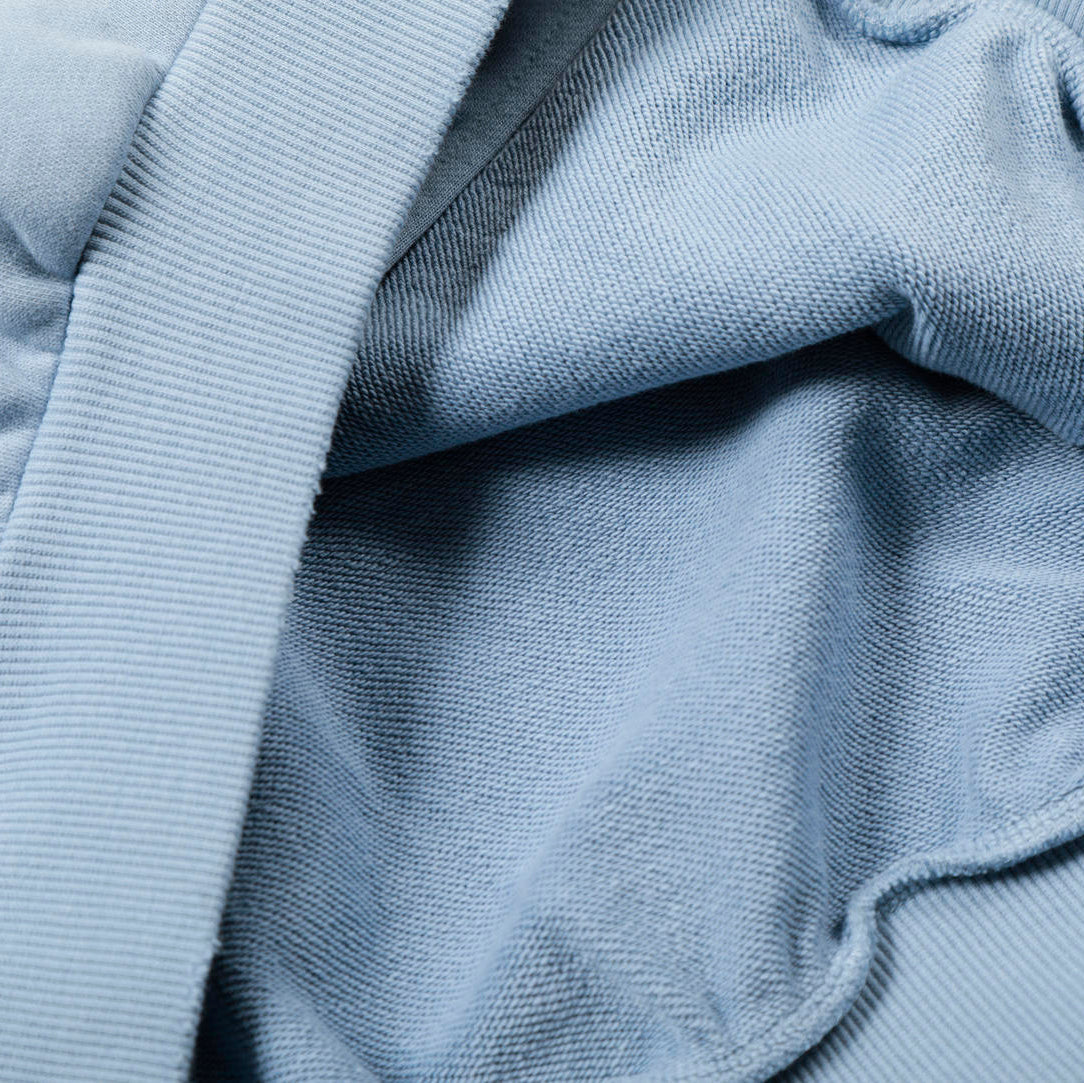 Yıpratılmış Soluk Yazı Desenli Fermuarlı Kapüşonlu Sweatshirt Naxro