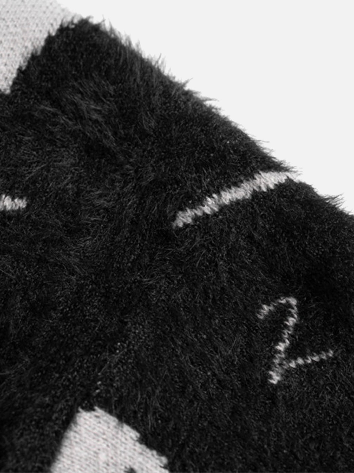 Distressed Detail Turtleneck Knit Sweater