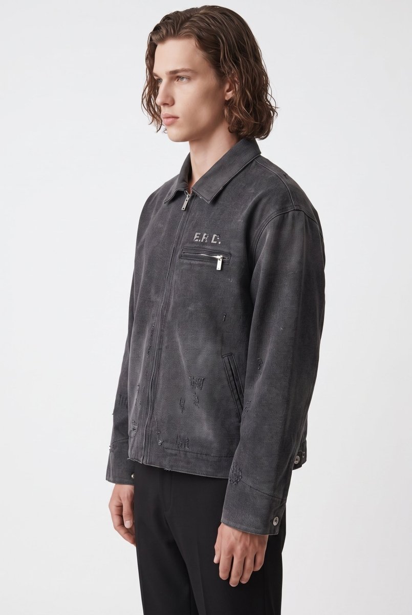 Baskılı Denim Ceket