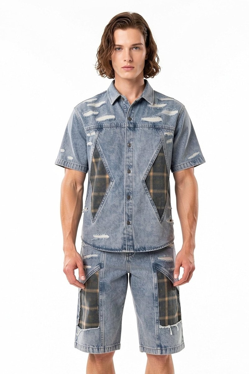 Yıpratılmış Denim Takım
