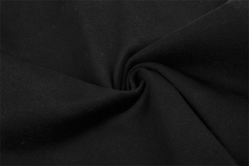 Metal Detaylı Geniş Paça Kot Şort