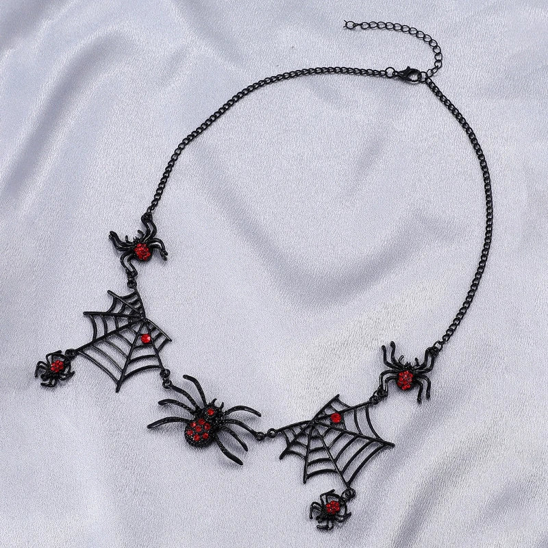 Gotik Festival Örümcek Ağı Zincir Kolye