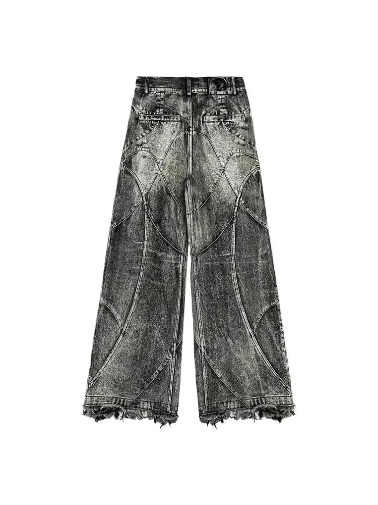 Punk Hip-Hop Ruhlu Yıpranmış Jean