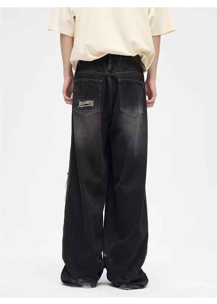 Distressed Gothic Denim Jeans