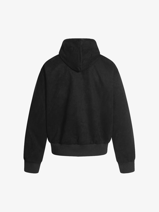 Panelli Leopar Kenarlı Süet Bomber Ceket Naxro