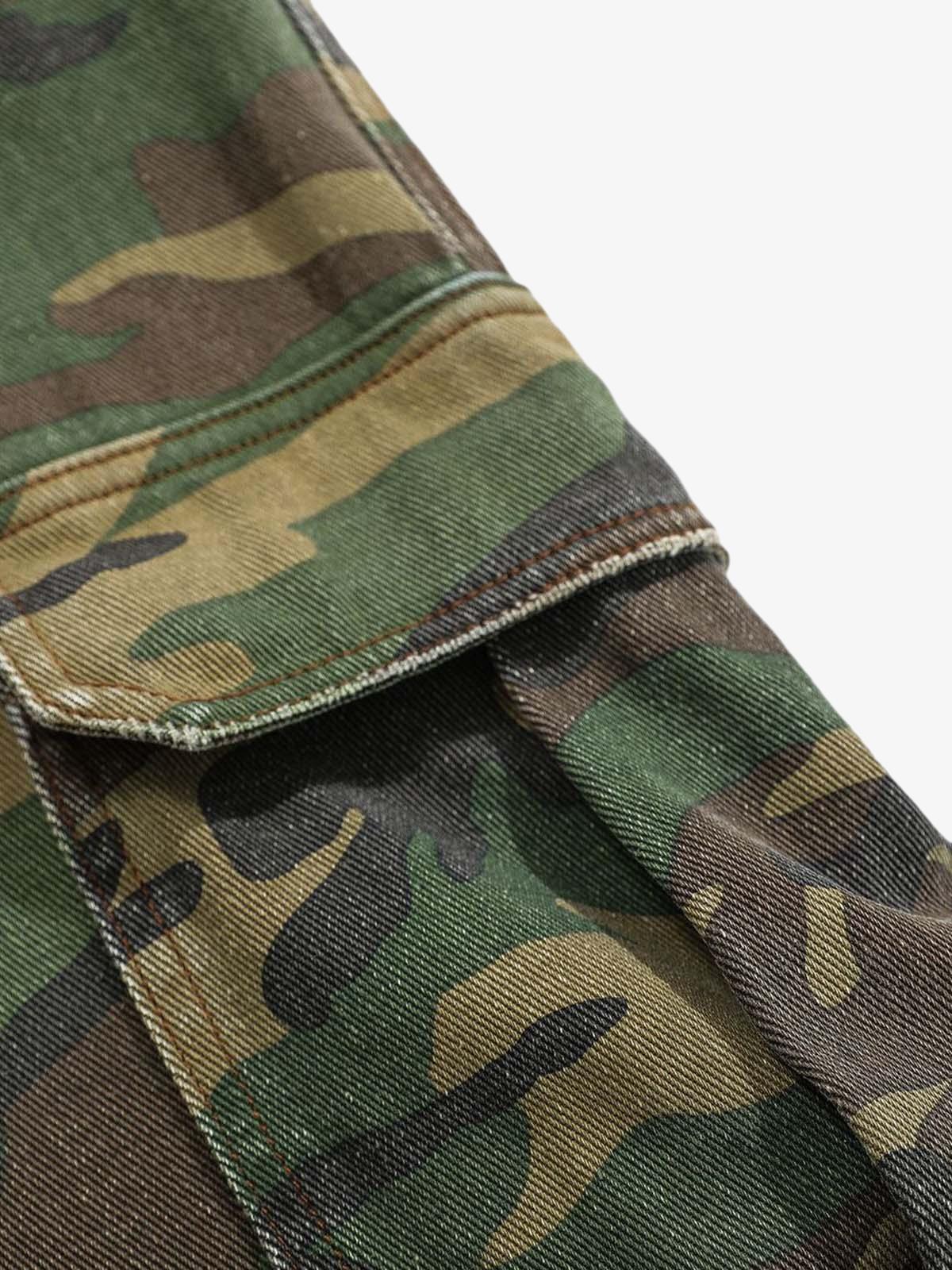 Utility Tarz Kamuflaj Desenli Cargo Pantolon