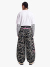 Camouflage Pink Patterned Barrel-Leg Joggers