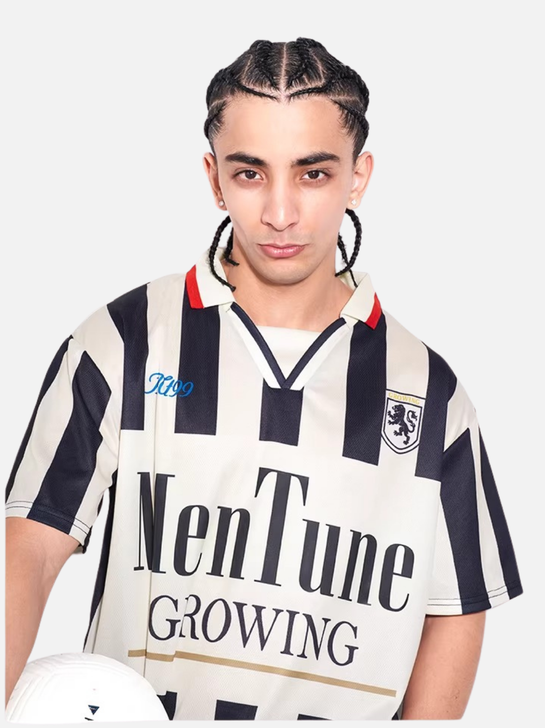 Retro Football Striped Streetwear T-Shirt