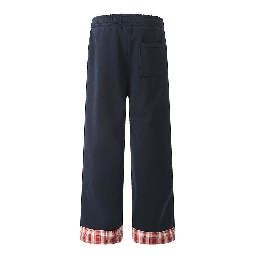 Ekose Kontrastlı Jogger Pantolon