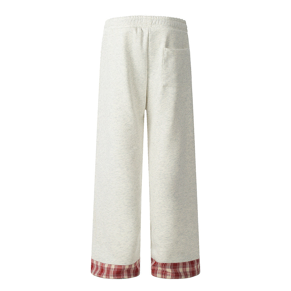 Ekose Kontrastlı Jogger Pantolon