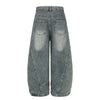 Leopard Print Patchwork Wide Leg Jeans