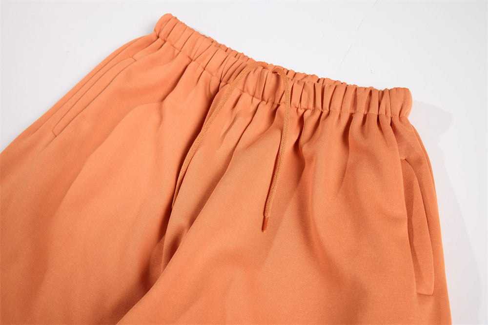 Yazı Baskılı Paça Büzgülü Bol Pantolon