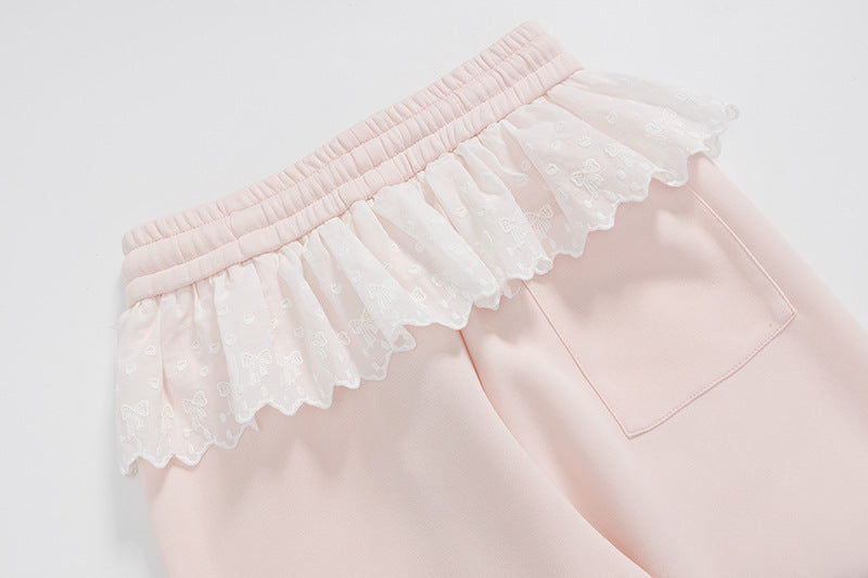 Kalp Nakışlı Tavşan Detaylı Pantolon