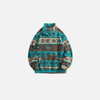 Sıcak Tutan Baskılı Yarım Fermuarlı Sweatshirt