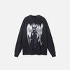 Oversize Şeytan Baskılı Sweatshirt