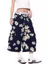 Daisy Print Workwear Shorts