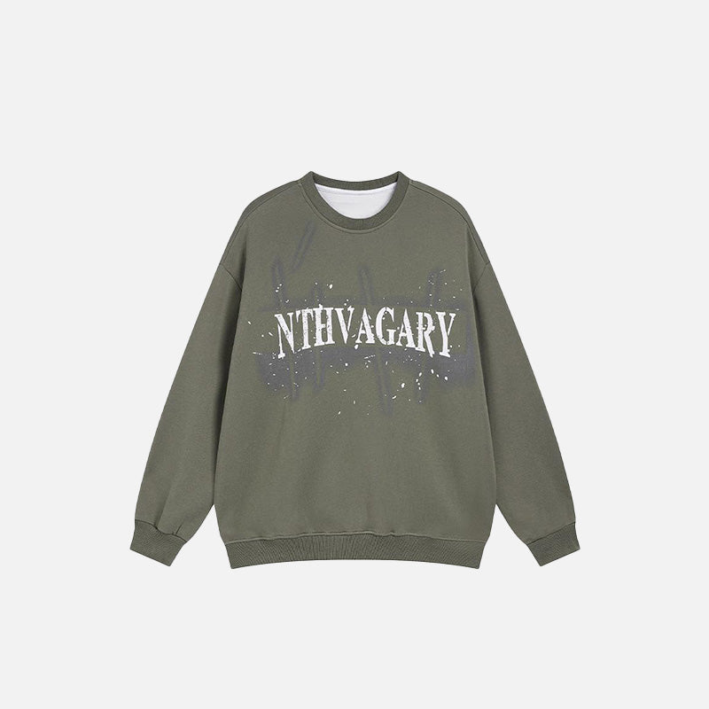 Harf Baskılı Bol Kesim Sweatshirt