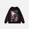 Vintage Baskılı Yıkamalı Sweatshirt