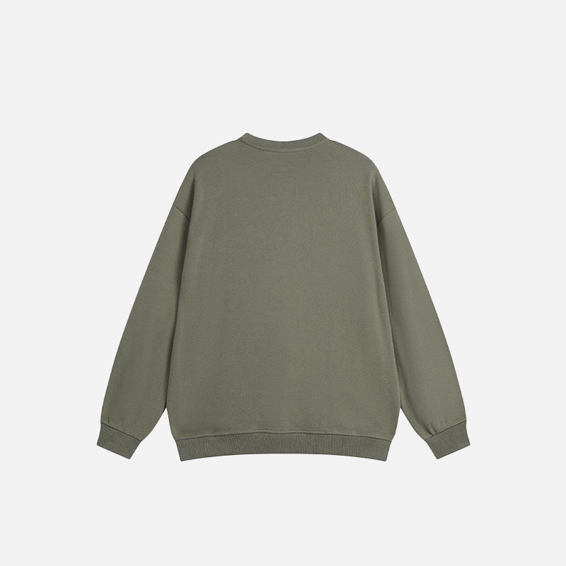 Harf Baskılı Bol Kesim Sweatshirt