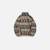 Erkek Aztek Desenli Polar Sweatshirt