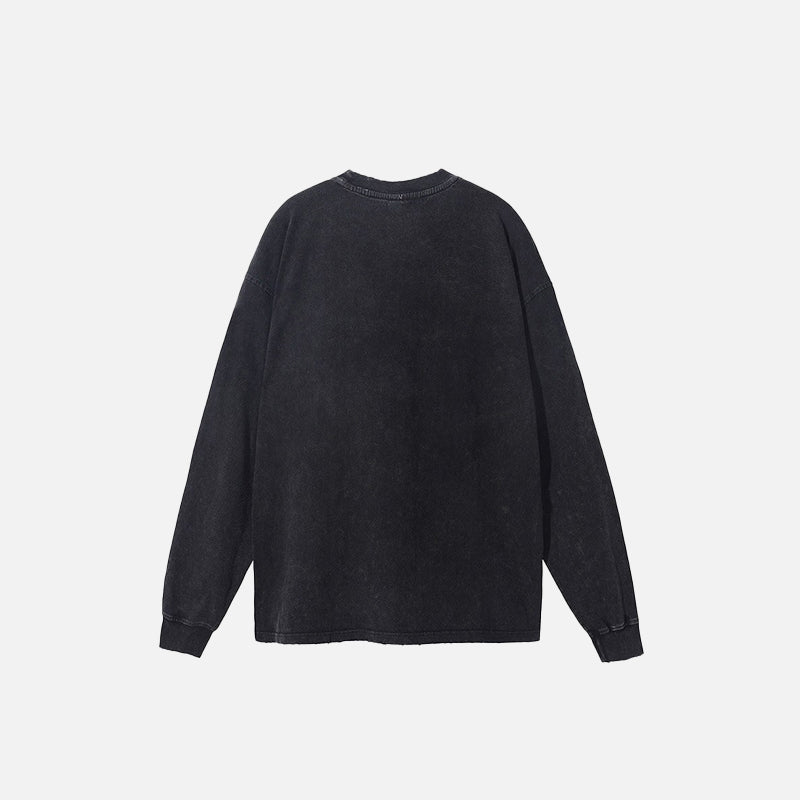 Oversize Şeytan Baskılı Sweatshirt