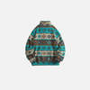 Sıcak Tutan Baskılı Yarım Fermuarlı Sweatshirt