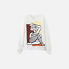 Kışlık Nakışlı Bisiklet Yaka Sweatshirt