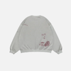 Taktik Oversize Grafiti Baskılı Sweatshirt