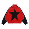 Star Pattern Zipper Jacket - h0neybear streetwear aka honeybear