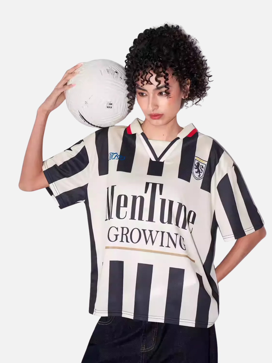 Retro Football Striped Streetwear T-Shirt