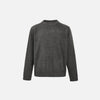 Front view of the gray Classic Crew Neck Sweater in a gray background