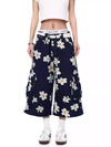 Daisy Print Workwear Shorts