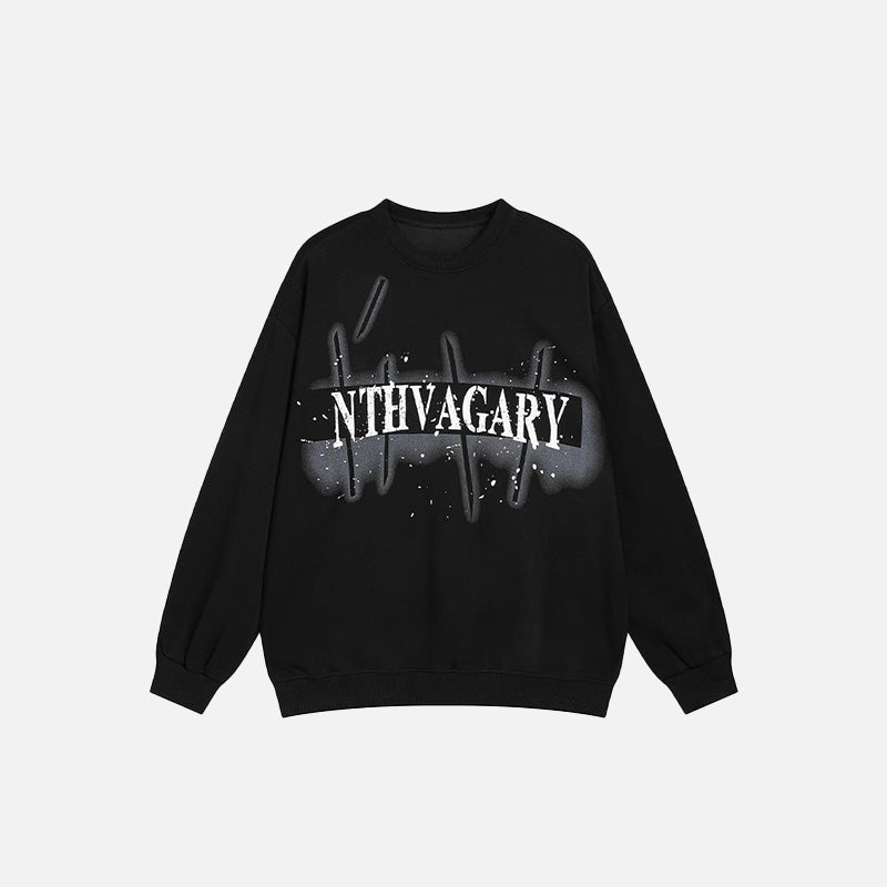 Harf Baskılı Bol Kesim Sweatshirt