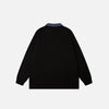Kelebek Yamalı Oversize Denim Sweatshirt