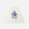 Kelebek ve Örümcek Baskılı Sweatshirt