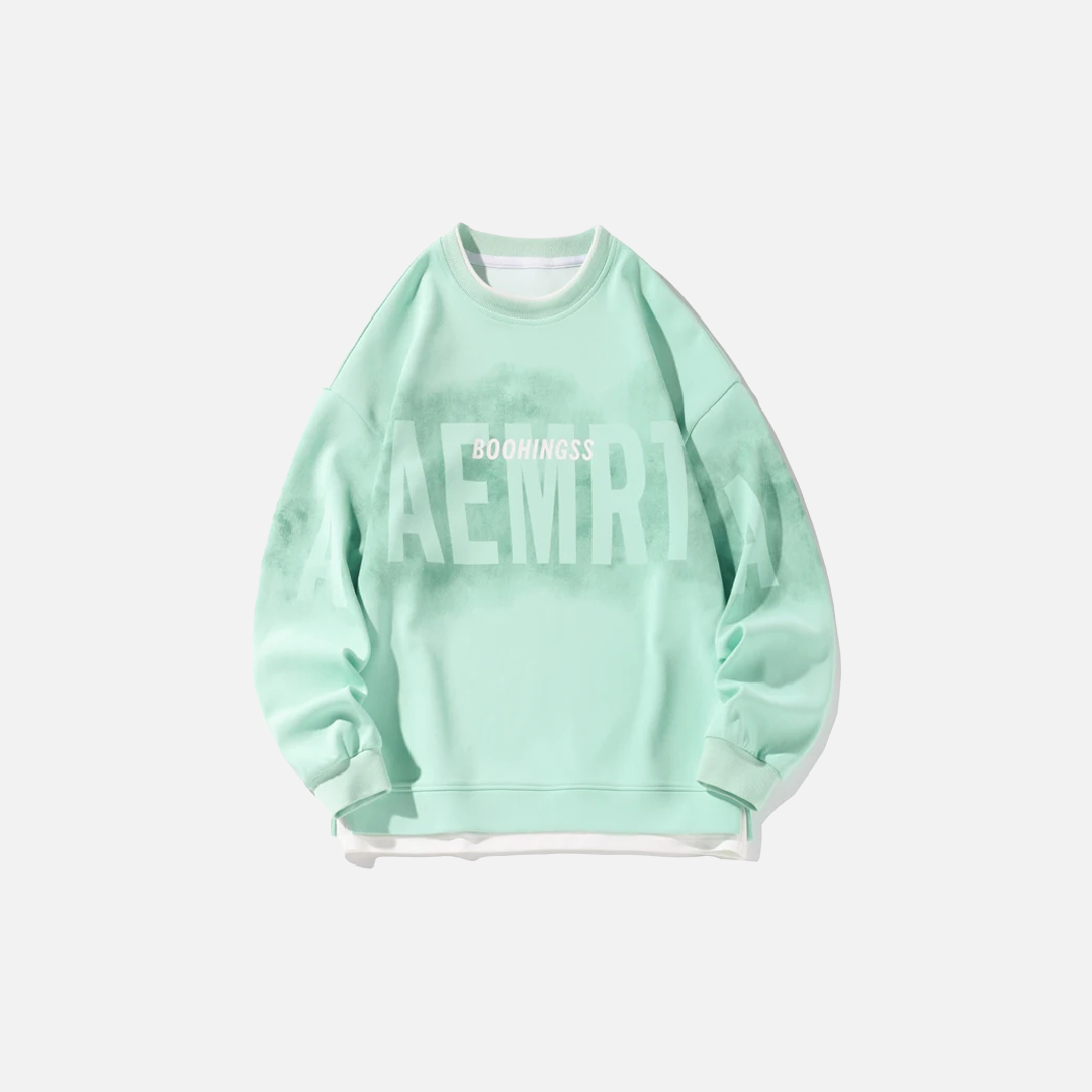 İki Parça Görünümlü Premium Hip Hop Punk Sweatshirt