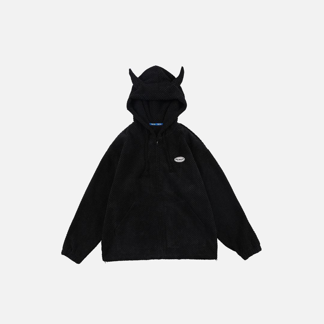 Horn-Motif Hood