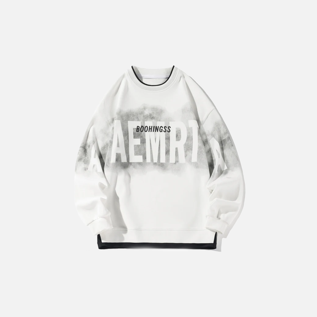 İki Parça Görünümlü Premium Hip Hop Punk Sweatshirt