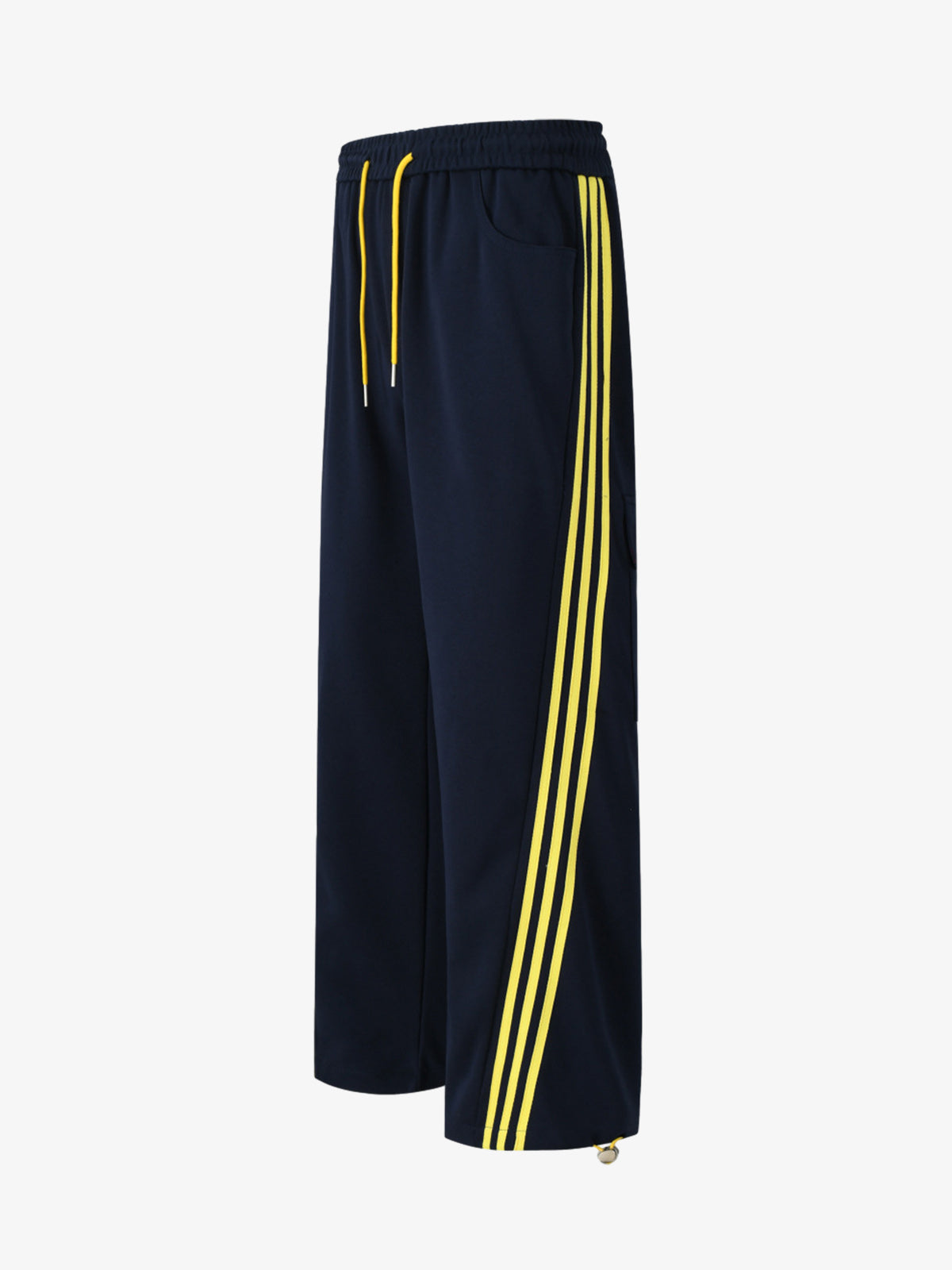 Striped Loose-Fit Wide-Leg Trousers