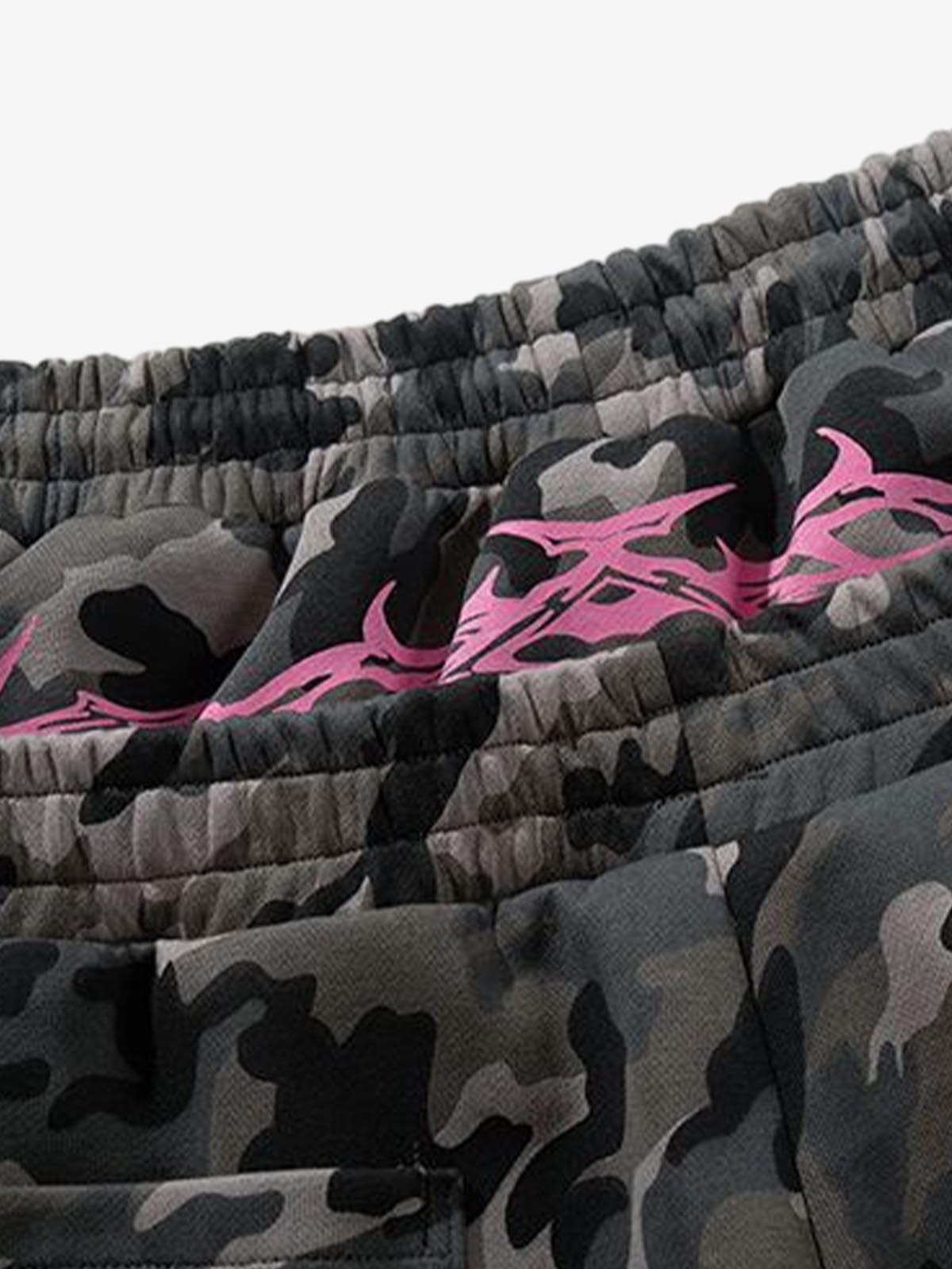 Camouflage Pink Patterned Barrel-Leg Joggers